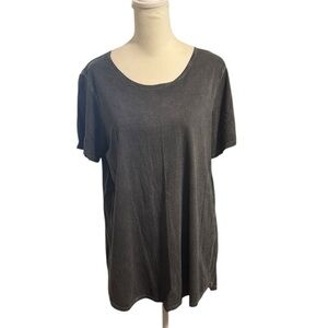 WORKSHOP grunge fade Charcoal Grey Women's Top OX